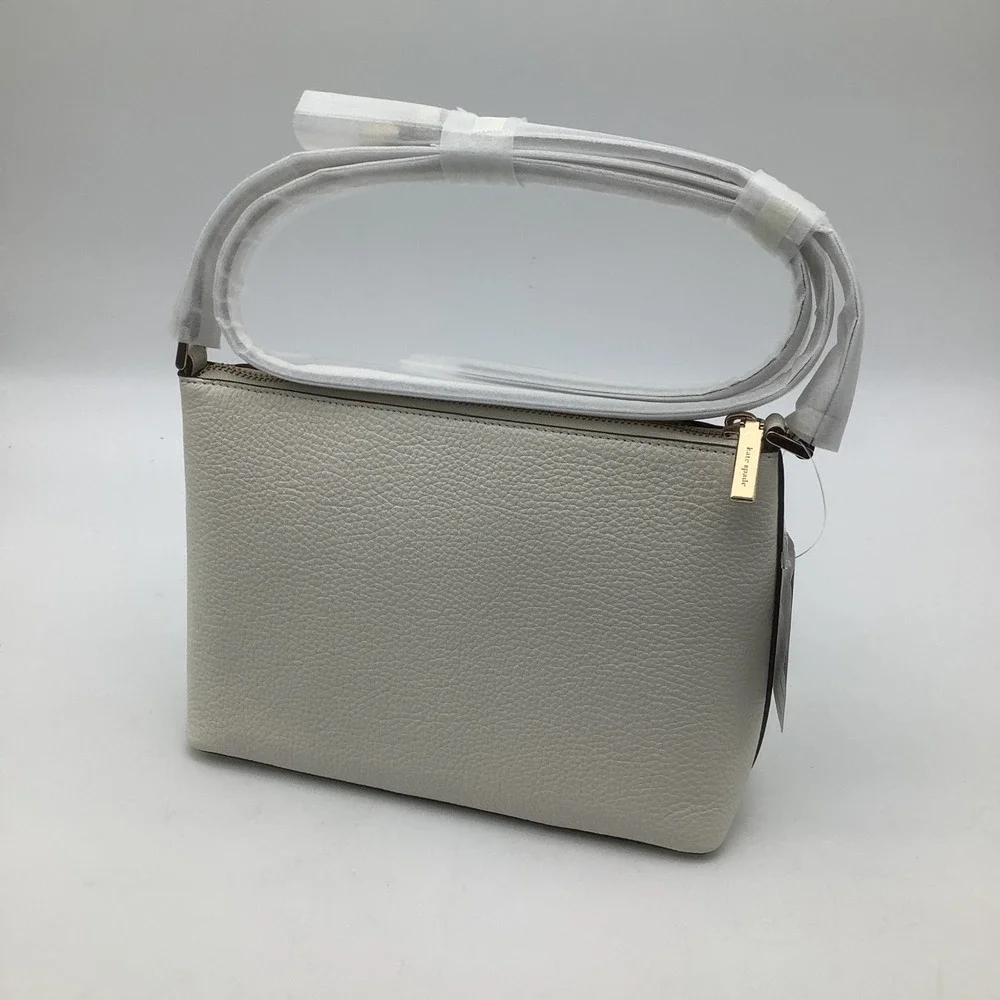 Kate Spade Leila Meringue‎ Pebbled Leather Medium Crossbody Bag Purse NWT